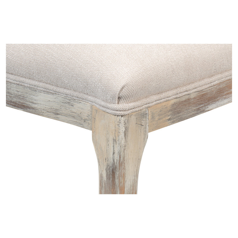 Chaise d'appoint en tissu en chêne gris / taupe