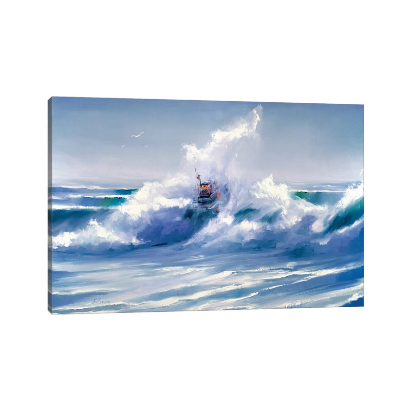 Through The Wave by Bozhena Fuchs - Gallery-Wrapped Canvas Giclée on Canvas, No Frame, 20.32 cm H x 30.48 cm W