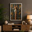 Giraffe with Golden Blooms Botanical - Wrapped Canvas-1560273350-1560273352