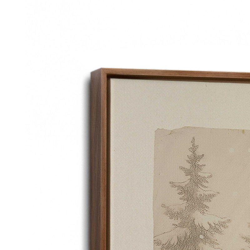 «Snowfall Sketches», ensemble de 2 impressions sur toile, Noyer, Impression encadrée sans passe-partout, H 12 po x l 18 po