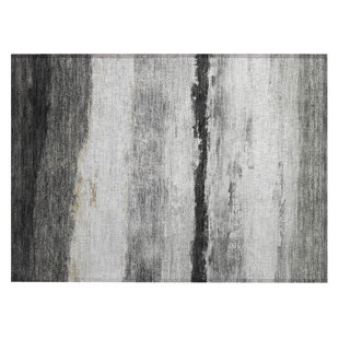 Machine Washable Indoor/Outdoor Arline ACN2169 Striped Rug