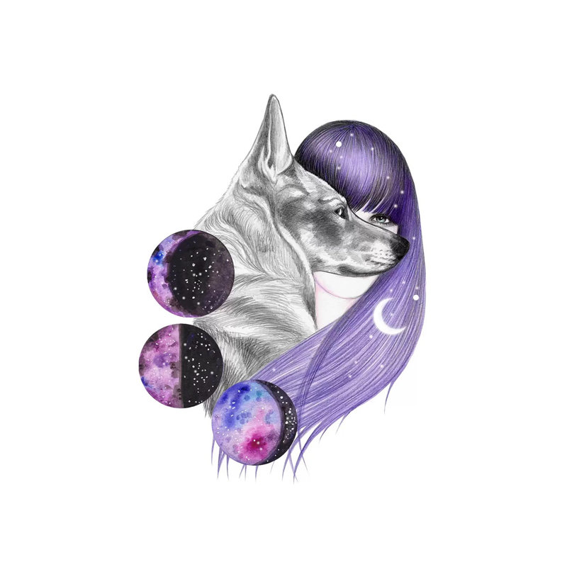 Moon Magic by Andrea Hrnjak - Wrapped Canvas Print, 101.6 cm H x 66.04 cm W x 1.91 cm D