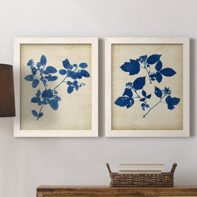 Toile encadrée Indigo Leaf Study