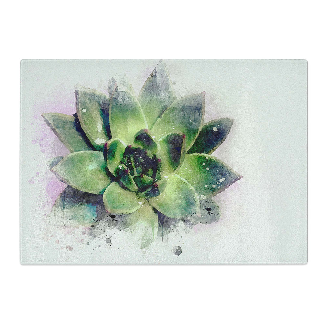 Tempered Glass a Succulent Plant Chopping Board