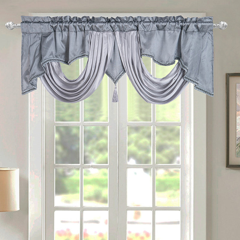 Rideaux de couleur unie Kondieu, Gray