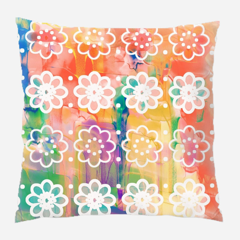 Housse de coussin d'extérieur carré Wakeman, Microsuède, Intérieur