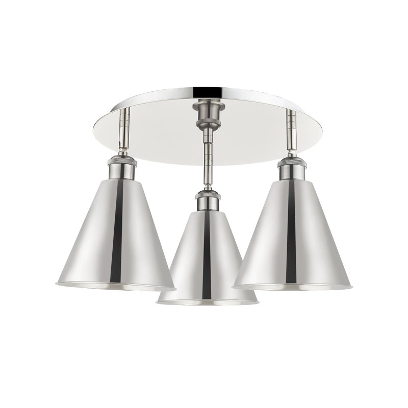 Dorantes Flush Mount, Polished Nickel, Polished Nickel
