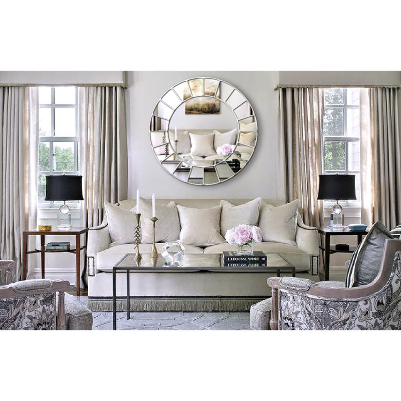 Hillary Flat Wall Mirror, Silver