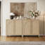 Boho - Buffet en rotin avec tablettes réglables-1503925059