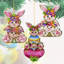 Ensemble de 3 ornements en forme de lapin de Pâques - Décorations printanières faites à la main - Panier de Pâques par J. Mills-Price