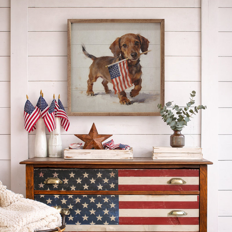 Patriotic Pets Dachshund, 24" H x 24" W