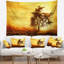 Paysage, arbre africain, tapisserie, silhouette-28502356