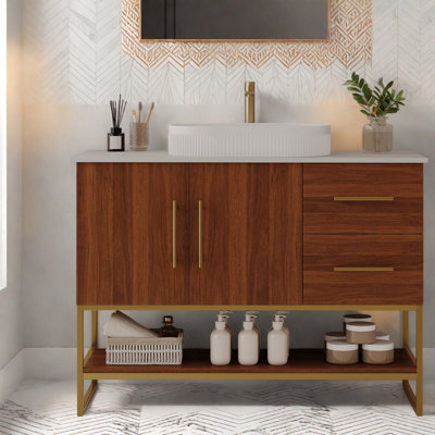 Meuble-lavabo moderne en bois (doit inclure le meuble-lavabo et le lavabo)