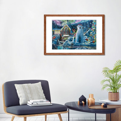 Veille de Noël à l'atelier - Reproduction d'art mural - Papier d'art encadré