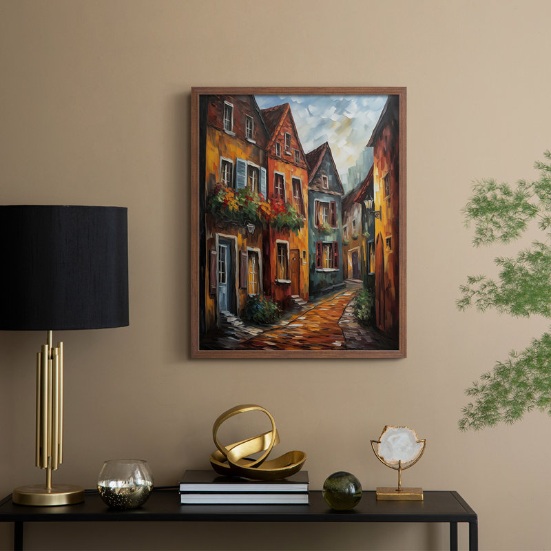 LANDSCAPES Series CCLX, reproduction encadrée - bois massif, H 11 po x l 9 po, Noyer