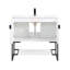 Meuble-lavabo moderne simple blanc l 36 po x P 18,25 po x H 37,75 po Scarsdale-71014182