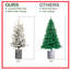 Arbre de Noël floqué avec base en pot, lumières à DEL blanc chaud, branches Pe + Pvc avec pommes de pin - petit arbre de fêtes pré-éclairé pour la table, l'entrée ou la décoration intérieure-475529490