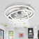 Herrada 20" Space-Saving Flush Mount Ceiling Fan with Adjustable Dimmable LED Light Kit