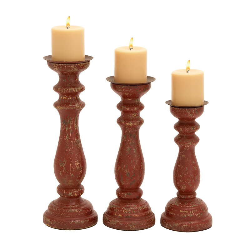 Wood Tabletop Candlestick