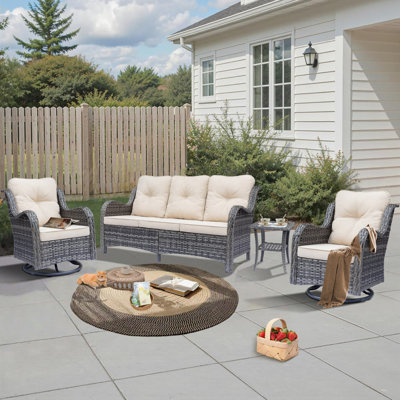 Shariden 5 - Person Patio Conversation Set with Cushions