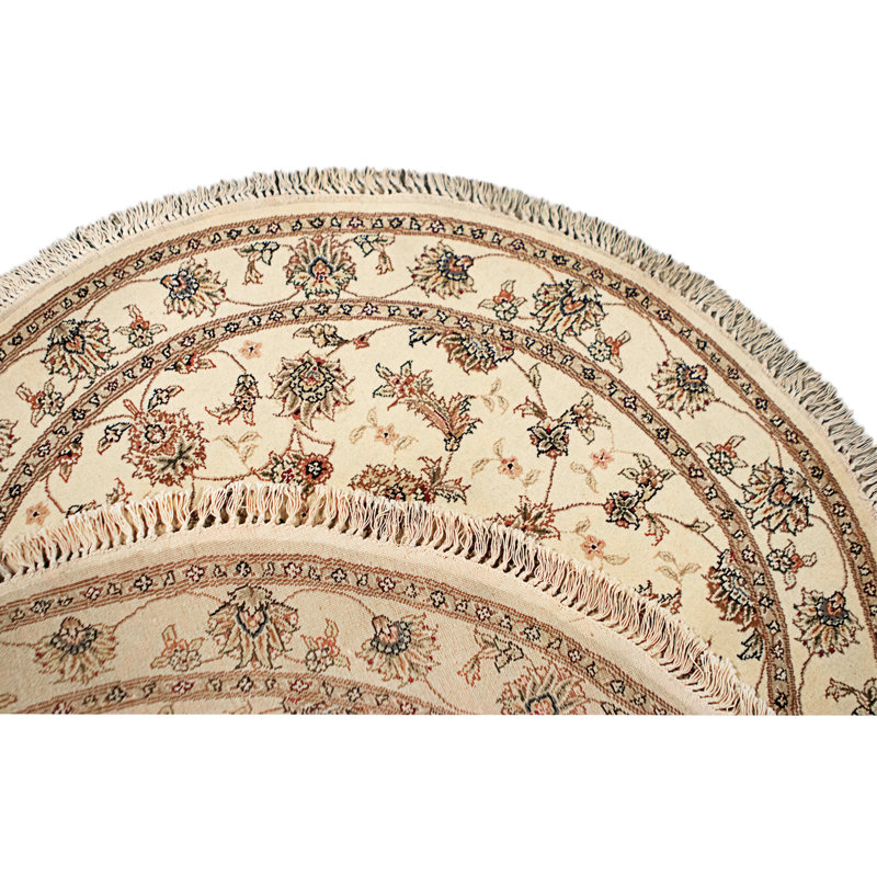 High-Quality Hand-Knotted Ivory Area Rug