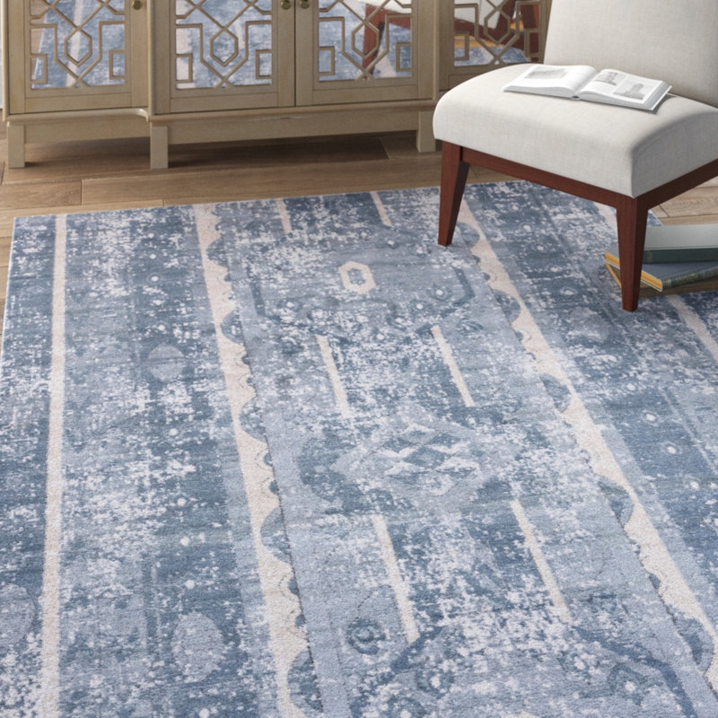 Parwich Striped Indoor Rug, Rectangle 7'1" x 10'