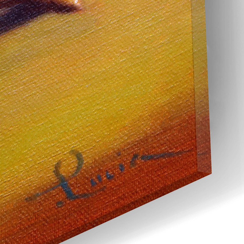 'Yoga Chick Front Split' by Lucia Heffernan, 12" H x 12" W x 0.13" D