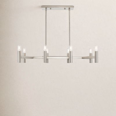 Martella 8 - Light Steel Dimmable Kitchen Island Geometric Chandelier