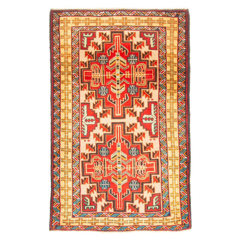 Tapis rouge Teimani 3 pi 0 po x 4 pi 10 po