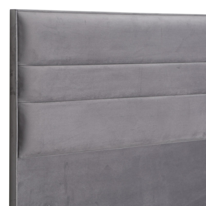 Naples Floor Standing Headboard, Steel, Single (3'), Velvet