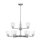 Fullton 9 Light Dining Room Chandelier With Clear Shade