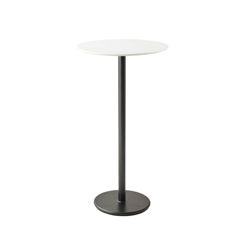 Go Outdoor Round Bar Table, 23.7" W x 23.7" L x 40.8" H, Black, Black