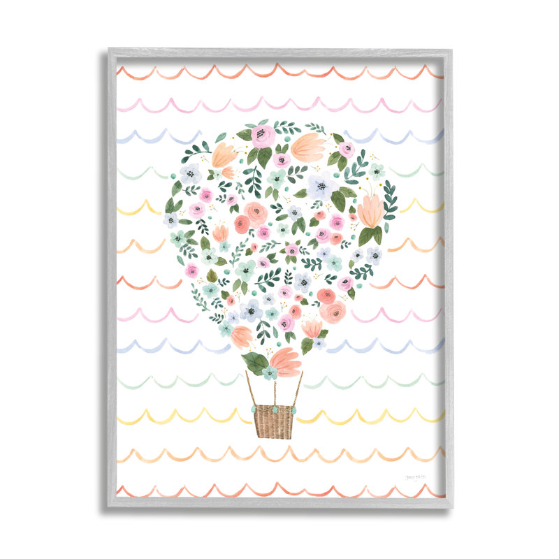 Art pour enfants en montgolfière, Estampe numérique Farmhouse, H 20 po x l 16 po x P 1,5 po