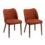 46.5cm H Fabric Upholstered Back Side Chair Solid Wood Dining Chair-629222279
