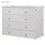 Lit escamotable double avec grands tiroirs, blanc