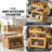Bamboo Bread Box With Fruit Basket, 2-In-1 Kitchen Countertop Organize