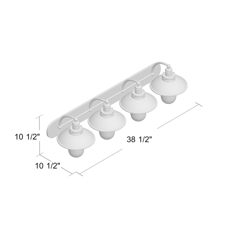 Éclairage pour salle de bain 4 lumières Zullo