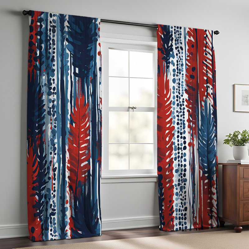 Paire de rideaux semi-transparents en polyester Eimer, L 20 po x L 82 po