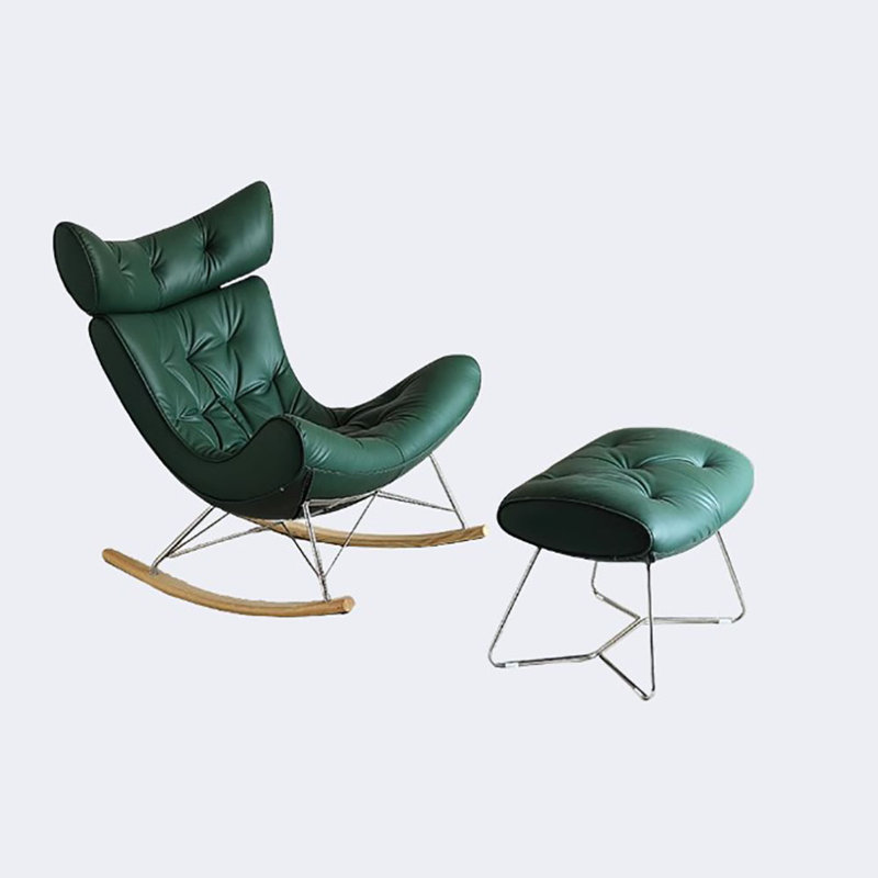 Chaise berçante simple de style italien, Vert