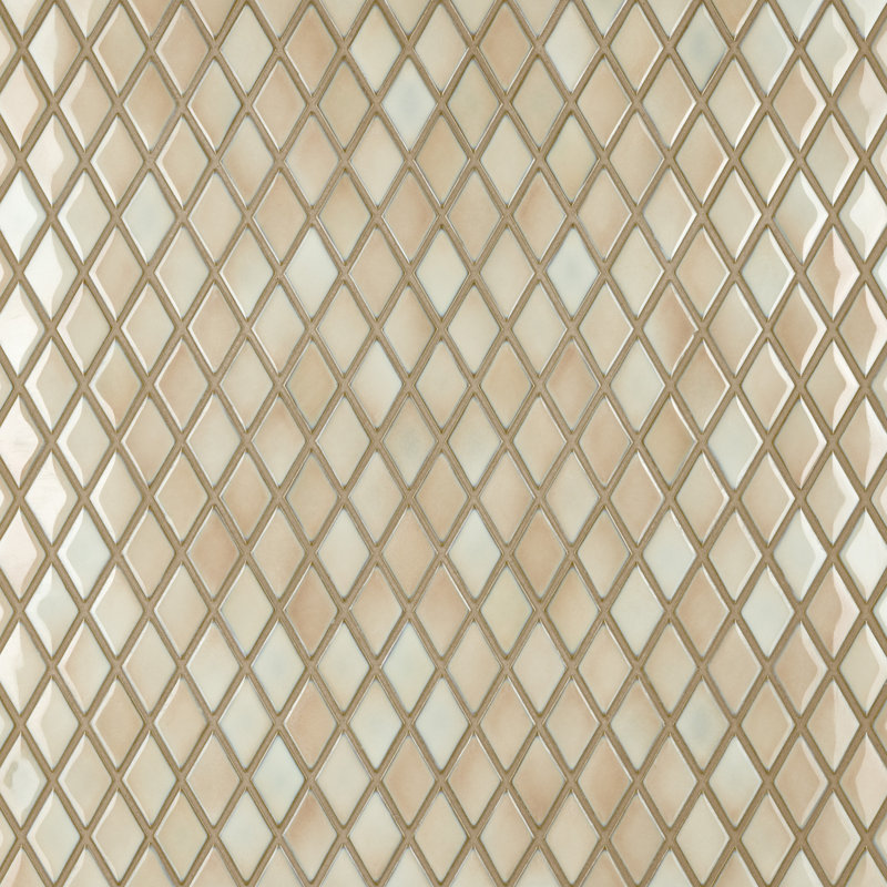 Hudson Kite Truffle 10-1/8" x 11-3/4" Porcelain Mosaic Tile