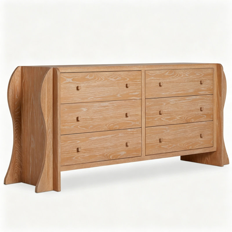 Commode rétro à six tiroirs