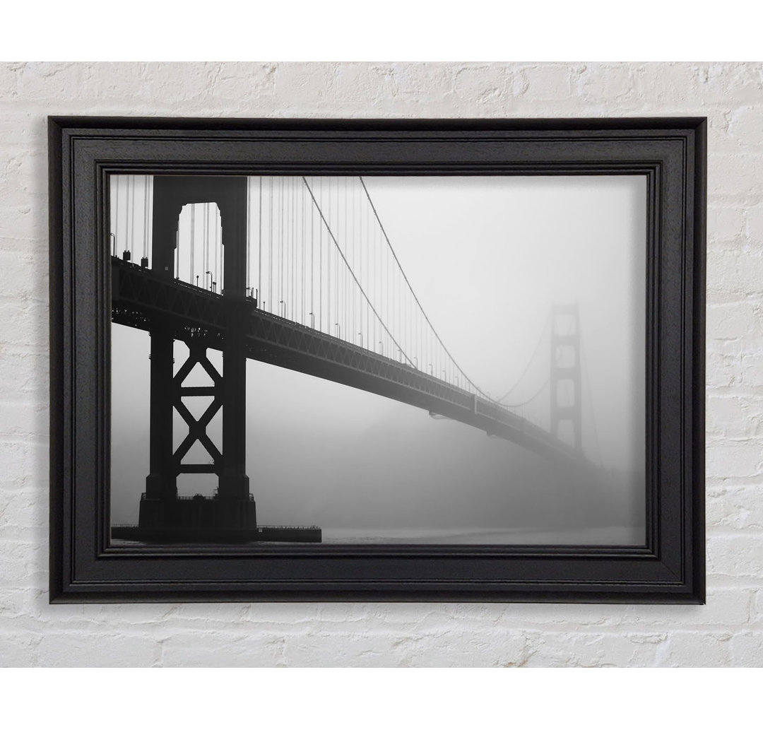 Golden Gate im Nebel Gerahmter Druck