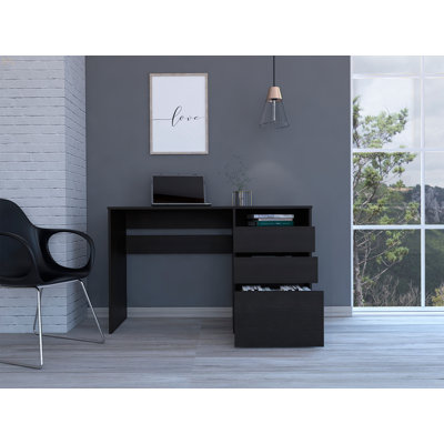 Bureau d'ordinateur à 3 tiroirs et 1 tablette