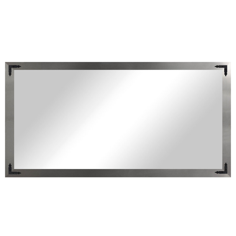 Heavner Flat Wall Mirror, 59" H x 31.5" W, Silver
