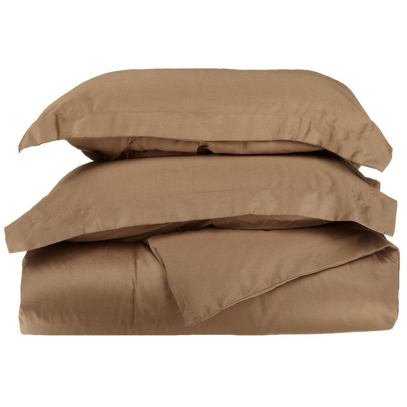 Modern & Contemporary Sateen Duvet Cover, King/Cal. King Duvet Cover + 2 King Shams, Pumpkin