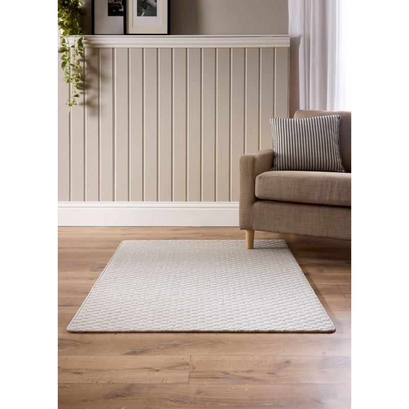 My Mat Sculptured Washable Honeycomb Ivory, Rectangle 80 x 120cm