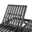 Fauteuil de jardin en bois ajustable, pliable en 2/3, noir, idéal pour se détendre au bord de la piscine ou dans le jardin. Pliable, 4 positions d'inclinaison, sommier à lattes, parfait pour l'extérieur.