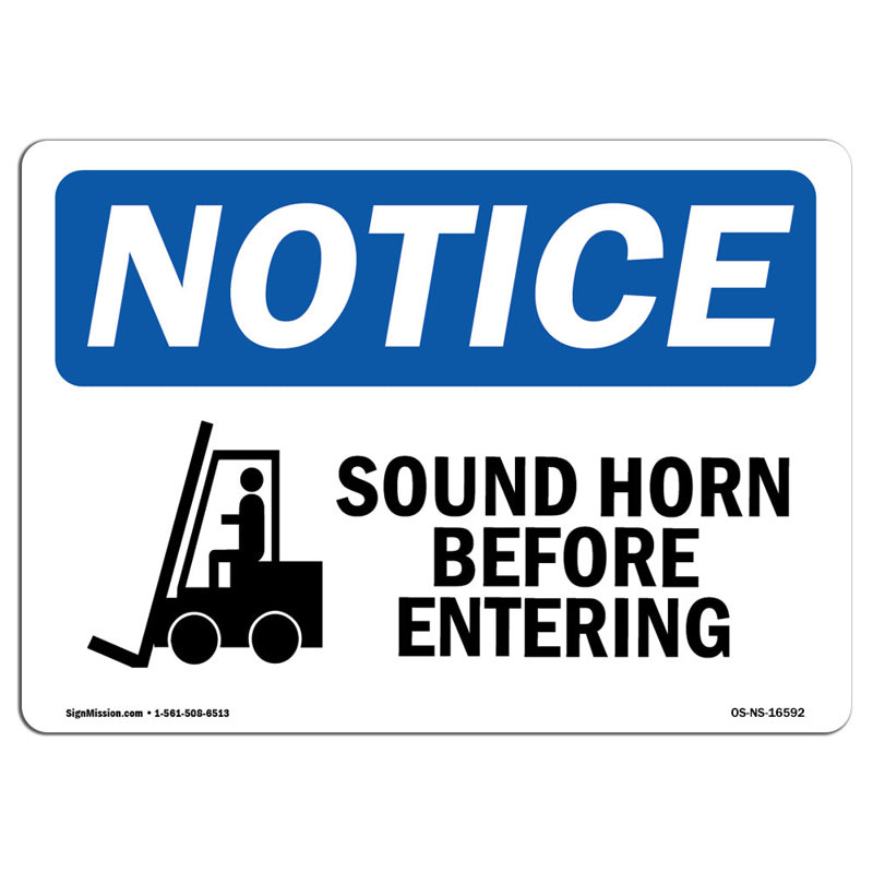Osha avis sonore avertisseur sonore avant d'entrer