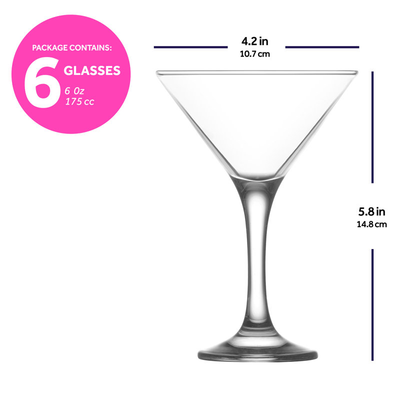 Misket 6oz. Martini Glass Set