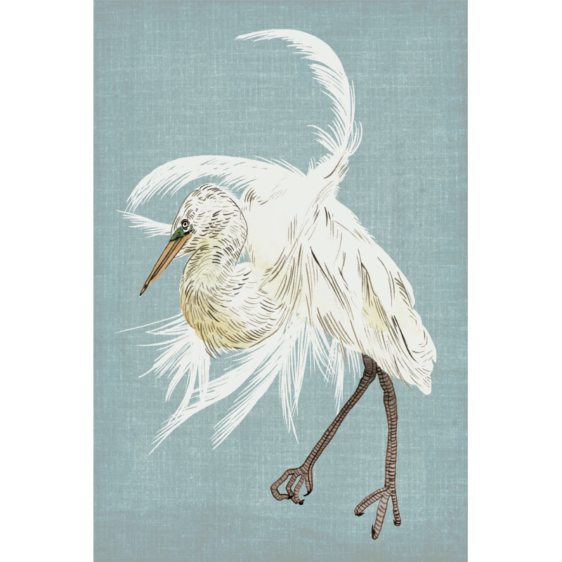 «Heron Plumage IV» par Melissa Wang - impression sur toile tendue, H 30 po x l 20 po x P 1,25 po